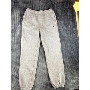 Champion Jogger Sweatpants Mens Small Gray Cotton Fleece All Day Comfort Classic
